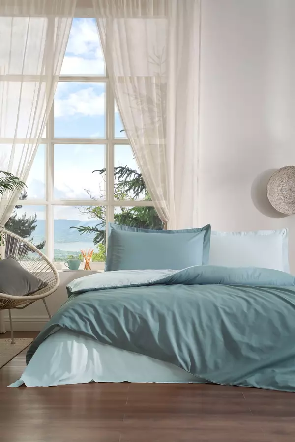 Özdilek Colourist Çift Kişilik Nevresim Takımı - Maldiv-Aqua - Image 1