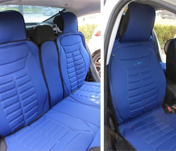 Audi A8 Serisi Lüx Oto Koltuk Minderi Ön Arka 5'li Set FIVESTAR Serisi MAVİ - Image 1