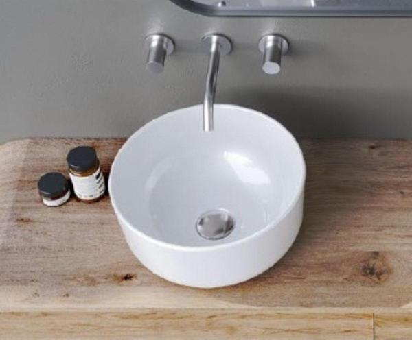 Turkuaz Aqua Tezgahüstü Lavabo Ø33 Cm Beyaz - Image 1