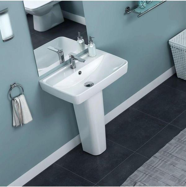 Turkuaz Duru Lavabo 60X40 Cm (Ayak Hariç) Beyaz - Image 1
