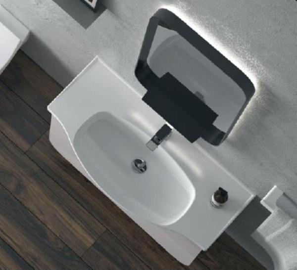 Turkuaz Lila Etajerli Lavabo 100X48 Cm(Dolap Hariç) Beyaz - Image 1