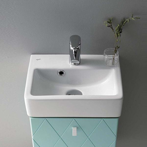Turkuaz Mini Lavabo 28 X 37 Cm (Dolap Hariç) Beyaz - Image 1