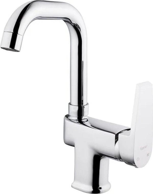 Kare Batarya Optimum Mix Lavabo Bataryası Kısa Borulu Krom - Image 1