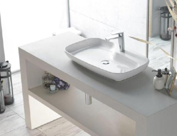Turkuaz Nova Tezgahüstü Lavabo 70X43 Cm Beyaz - Image 1