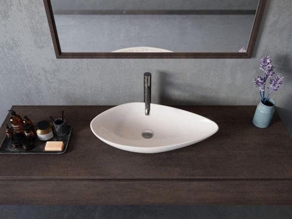 Turkuaz Olive Tezgahüstü Lavabo 74X38 Cm Beyaz - Image 1