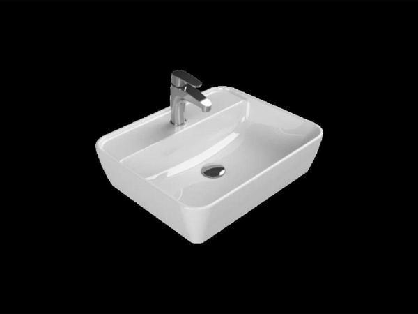 Turkuaz One Tezgahüstü Lavabo 55X45 Cm Beyaz - Image 1