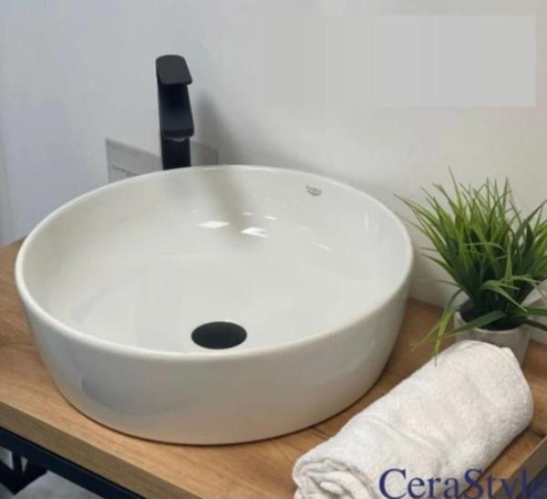 Turkuaz One Tezgahüstü Lavabo Ø46 Cm Beyaz - Image 1