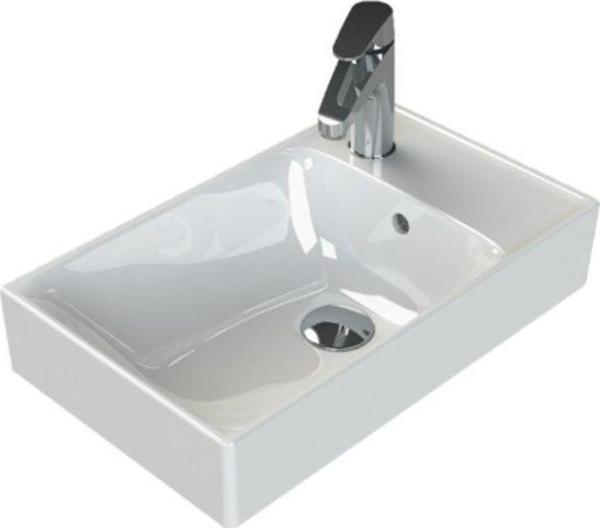 Turkuaz Sharp Etajerli Lavabo 50X25 Cm Beyaz - Image 1