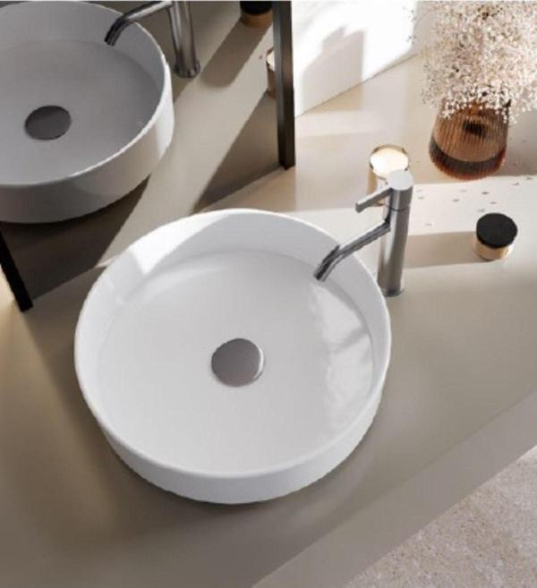 Turkuaz Suit Tezgahüstü Lavabo Ø40 Cm (Mat Beyaz Olarak Üretilmektedir.) Beyaz - Image 1
