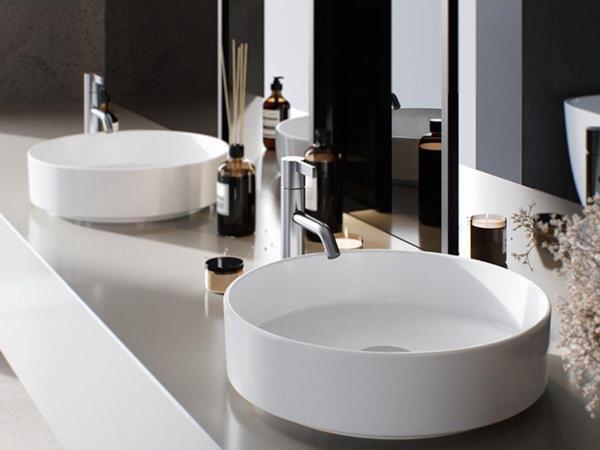 Turkuaz Tezgah Üstü Lavabo, Suit, Ø 40 Cm Mat Beyaz Mat Beyaz - Image 1