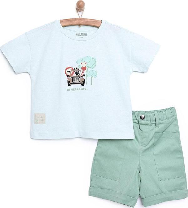 HelloBaby Safari On Amazon Tshirt Şort Erkek Bebek - Image 1