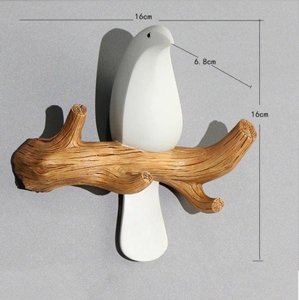 Dekoratif Tekli Kuş Modern Duvar Askılık Dekoru Dal Üstünde Kuş Duvar Dekoru  - Image 1