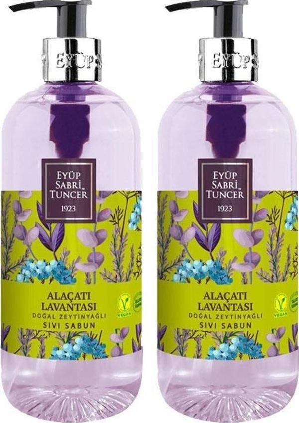 Eyüp Sabri Tuncer Alaçatı Lavantası Doğal Zeytinyağlı Sıvı Sabun 500 ml X 2 Adet - Image 1