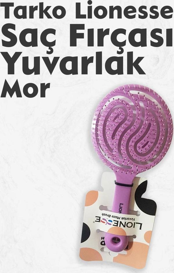 Tarko Lionesse Saç Fırçası Yuvarlak Mor - Image 1