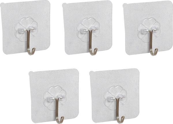 3B Trend Süper Güçlü Yapışkanlı Suya Dayanıklı Şeffaf Askı 5li Set - Image 1
