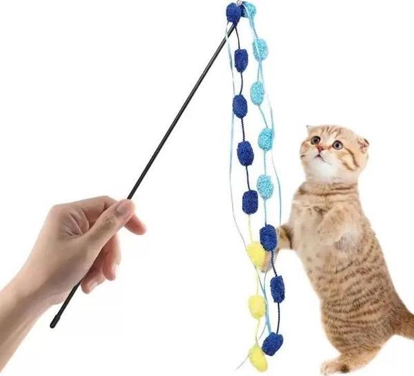 3B Trend Eğlenceli Evcil Hayvan Oyuncağı Olta Kedi Oyuncağı 50 Cm Sopa Kaliteli Çıngıraklı - Image 1