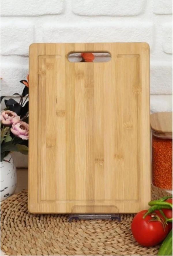 3B Trend El Geçmeli Lüx Bambu Kesme Tahtası 32 cm*22 cm - Image 1