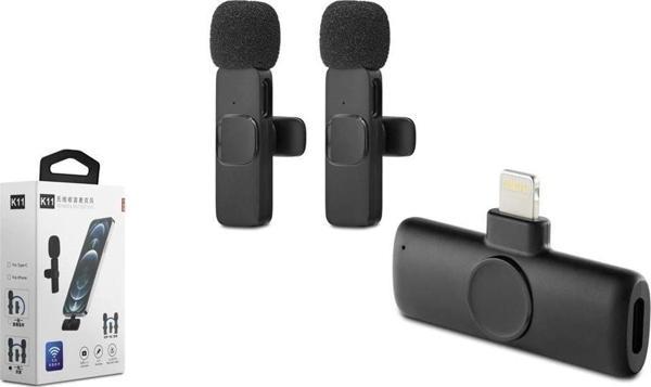 Hadron HDX2786 Kablosuz  Çift Yaka Mikrofonlu  Lighting Son derece hassas 20 metre erişilebilir - Image 1