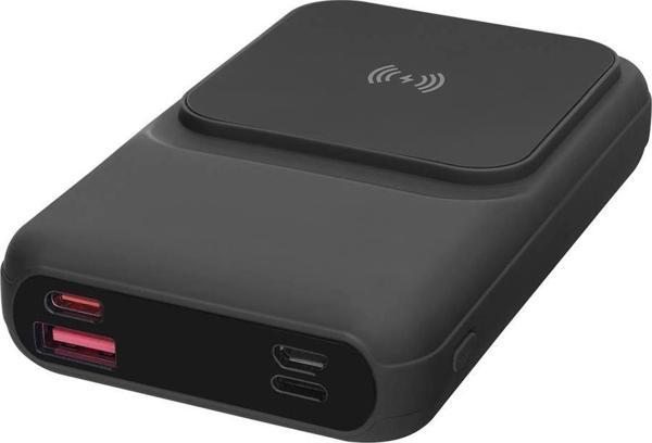 S-link P135 10000mAh 15W Magsafe Dahili Kablo Siyah Gizli LED Taşınabilir Pil Şarj Cihazı Power - Image 1
