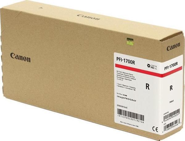 Canon PFI-1700 R (Red) Kırmızı Plotter Orijinal Mürekkep Kartuş 700 ml. (0783C001) - Image 1