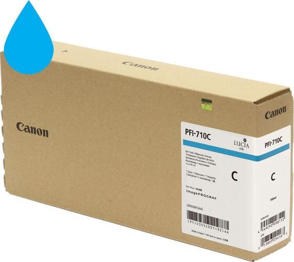 Canon PFI-710 C (Cyan) Mavi Plotter Orijinal Mürekkep Kartuş 700 ml. (2355C001) - Image 1