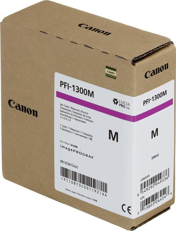 Canon PFI-1300 M (Magenta) Kırmızı Plotter Orijinal Mürekkep Kartuş 330 ml. (0813C001) - Image 1
