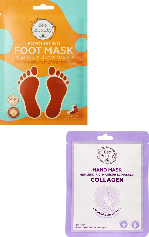 Peeling Etkili Ayak Maskesi Nemlendirici Kolajen Manikür El Maskesi (1 Çift) - Image 1