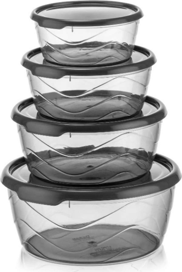 Trade Bazaar Yuvarlak Saklama Kabı 4'lü (300-700-1100-1750 ml) - Image 1