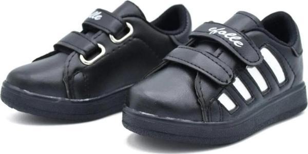 Unisex Kids Bebek Çocuk  Spor Ayakkabı Sneakers Okul Ayakkabısı 1021-101-0008 Siyah-Siyah-28 - Image 1