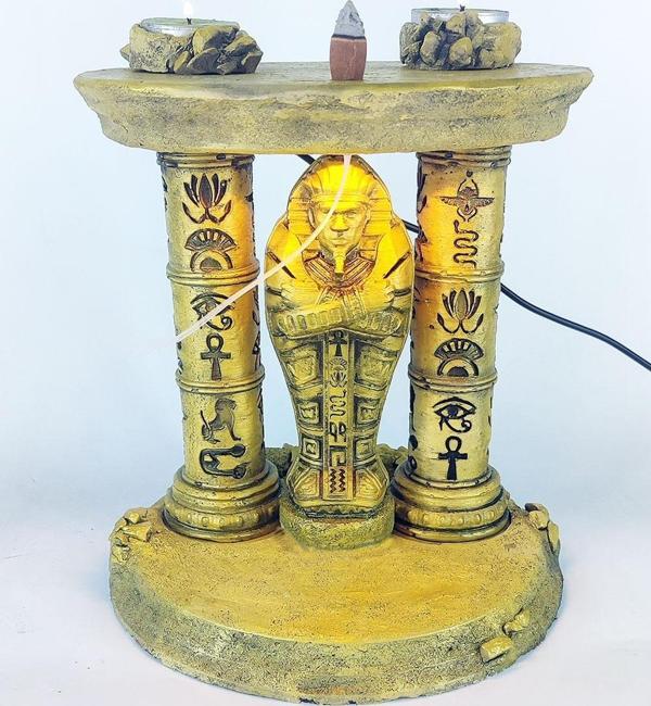 Antik Mısır Sarcophagus Lahit Işıklı GeriAkış Tütsülük (Amber Işıklı) - Image 1
