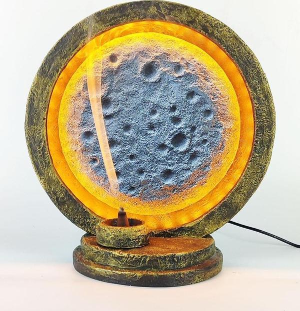 Dolunay Dekoratif Konik Tütsülük Işıklı (Amber) - Image 1