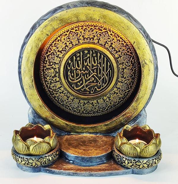 Kelime-i Şehadet Dekoratif Işıklı Mumluk - Image 1