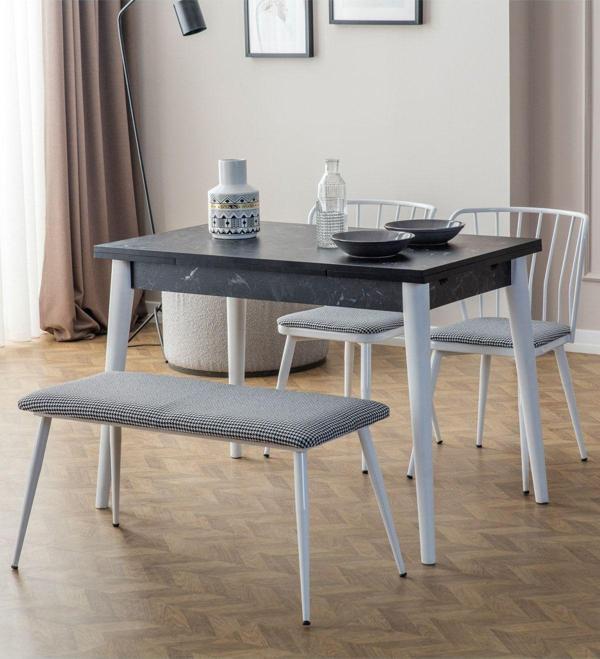 Eymense Münih 2 Sandalyeli Benchli Mutfak Masa Takımı - Image 1
