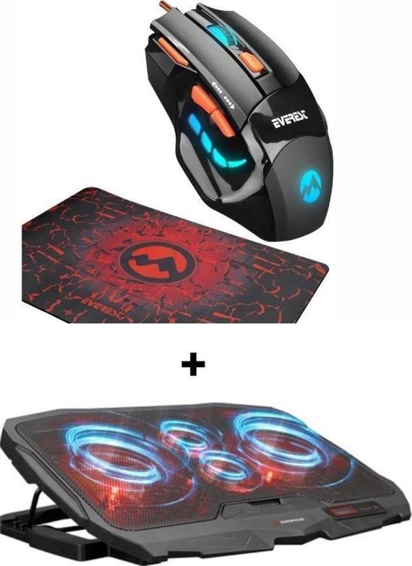 Everest SGM-X7 MOUSE + RAMPAGE AD-RC4 NOTEBOOK SOĞUTUCU - Image 1
