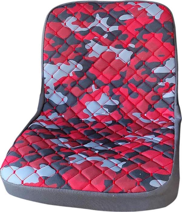 Tek Parça Traktör Koltuk Kılıfı - Kırmızı Kamuflaj -ithal Impertex- Bb-787 - Image 1