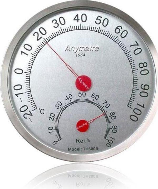 Anymetre TH600B Termometre Nem Ölçer Higrometre Paslanmaz Çelik Metal Gövde - Image 1