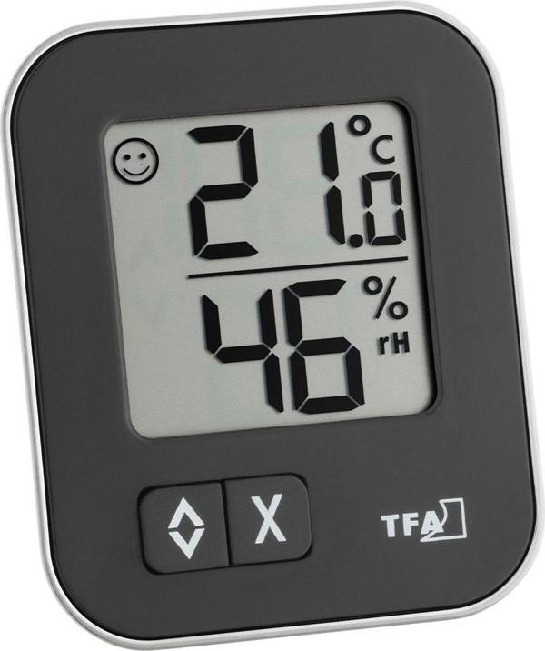 TFA Moxx Mini Dijital Termometre Higrometre Siyah - Image 1