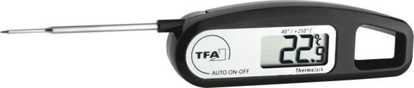 TFA Thermo Jack Katlanır Problu Dijital Termometre Siyah - Image 1