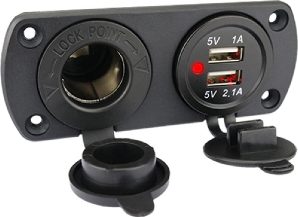 Araç Çakmaklık ve USB Şarj Adaptörü 12V/24V Su Geçirmez DC Araç Otomobil Yat - Image 1