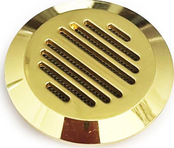 Humidor Puro Kutusu Nemlendirici Haznesi Yuvarlak Metal Sarı 43mm - Image 1