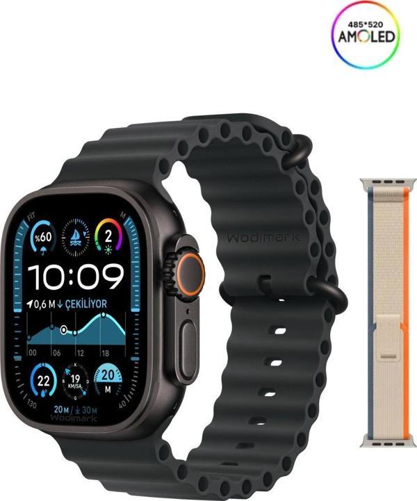 Wodimark Hk9 Ultra 2 Max Akıllı Saat – 2.1” Amoled, Chatgpt 2.0, 2Gb, Ip68, Şık Siyah Kasa - Image 1
