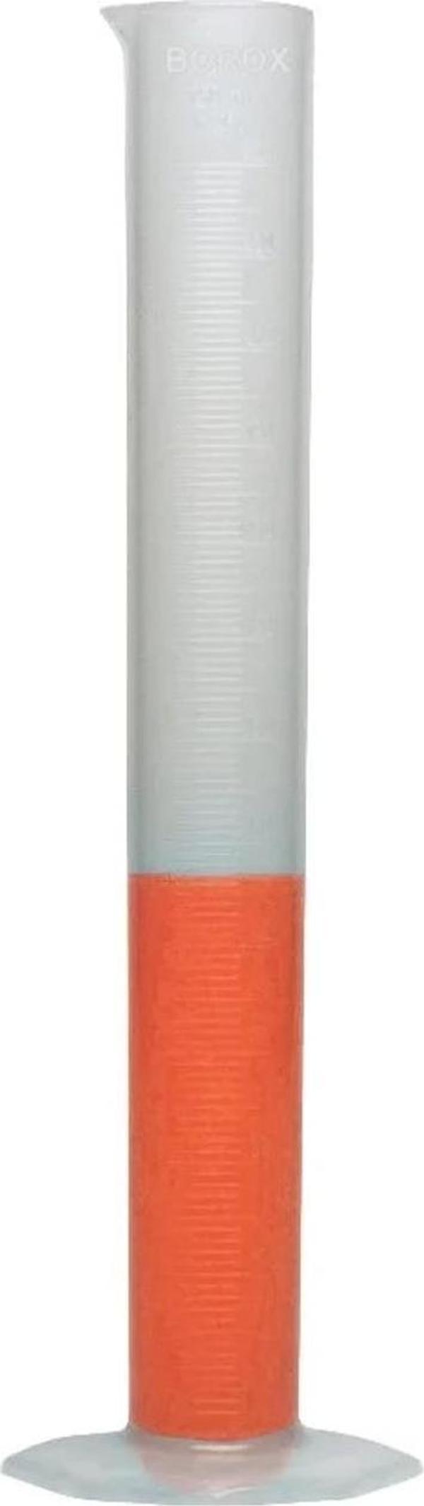 Borox Plastik Mezür 250 ml Uzun form Kabartma Skala - Image 1