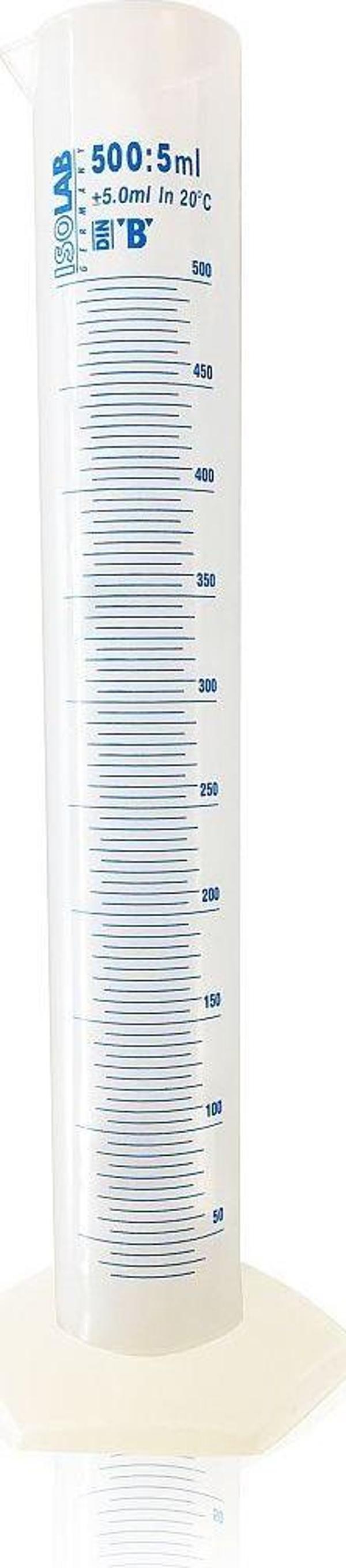 ISOLAB 500ml Plastik Mezür Mavi Skala - Image 1
