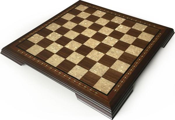 Helena Wood Art El Yapımı Ahşap Satranç Tablası 48cm - Image 1