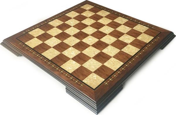 Helena Wood Art El Yapımı Ahşap Satranç Tablası Kızıl - Image 1