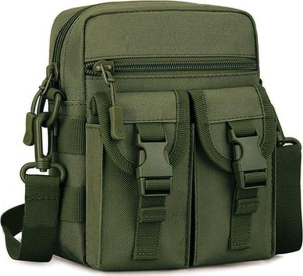 Protector Plus Omuzdan Askılı Küçük Taktik Outdoor Gündelik El Çantası Haki Yeşil - Image 1
