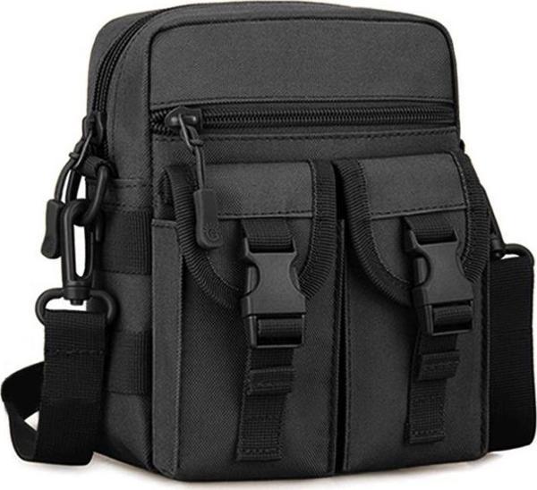 Protector Plus Omuzdan Askılı Küçük Taktik Outdoor Gündelik El Çantası Siyah - Image 1