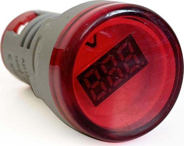 Mini Dijital Voltmetre 22MM AC 60-500V LED Kırmızı Işık - Image 1