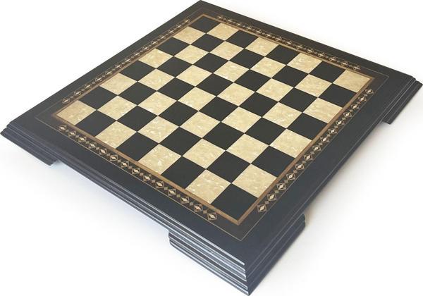 Helena Wood Art Masif Ahşap Koyu Satranç Tablası - Image 1
