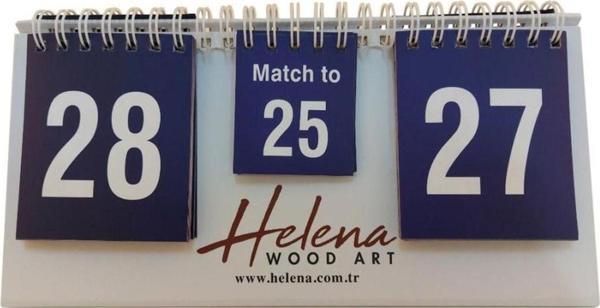 Helena Wood Art Tavla Skor Board Beyaz - Image 1